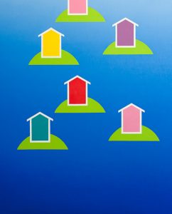 Six modèles de maison écologique, huile sur toile, 80x100, mai 2009